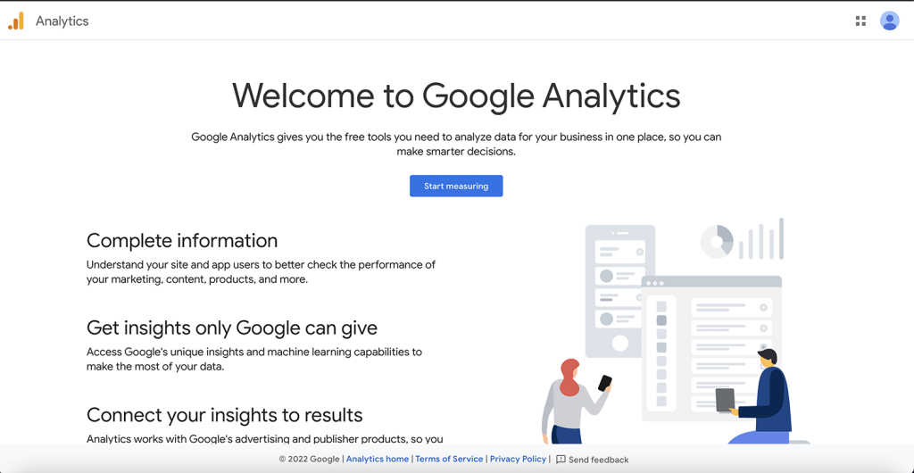 Google Analytics ilk Sayfa
